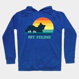 Mount Feline, Nature Trekking Feline Lover Hoodie